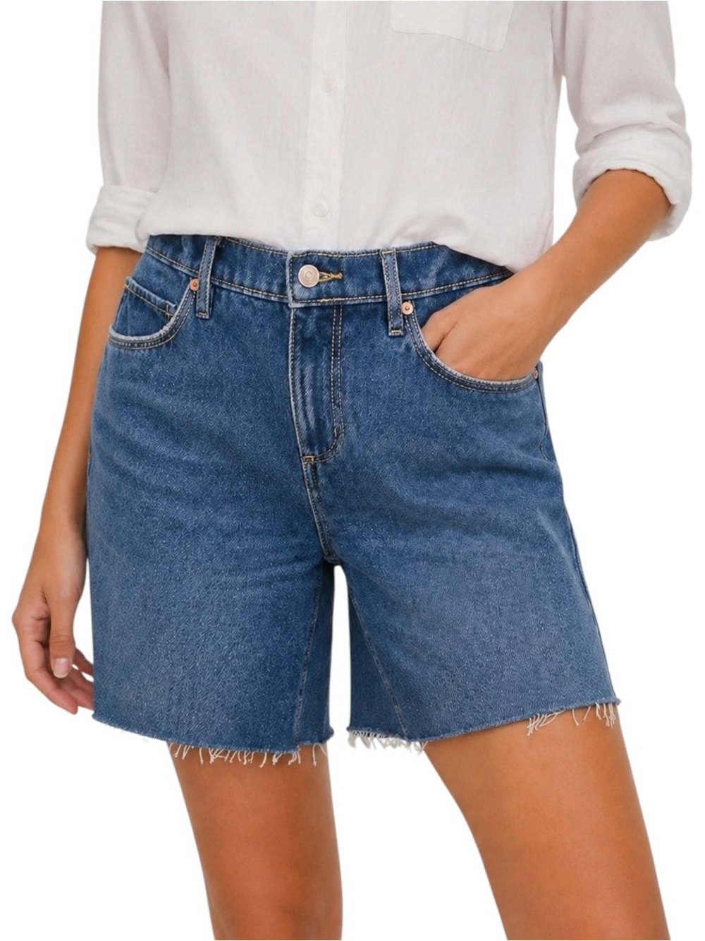 LOFT Frayed Boyfriend Shorts US 10